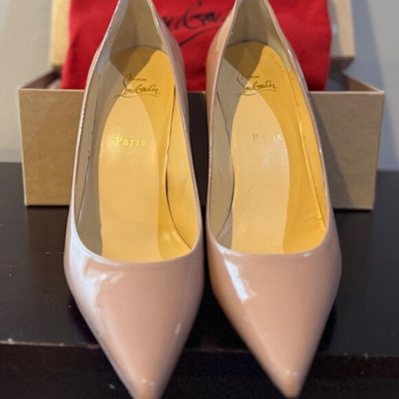 Christian Louboutin Kate 85 Patent Heels in Nude - Size 40 (9.5 U.S.) - Picture 1 of 5
